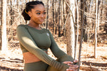 Black Vibe Tribe Signature Fitness Top (Army Green)