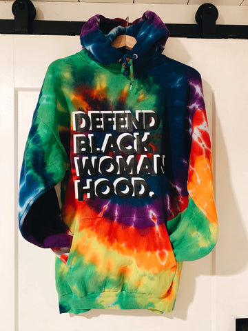 Defend Black Womanhood Tie Dye Hoodie