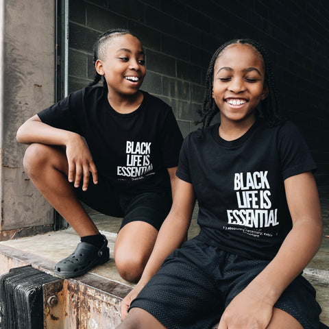 Black Life Is Essential Definition Kids Tee