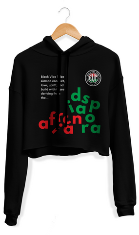 Black Vibe Tribe Cropped Hoodie