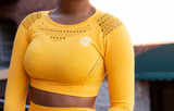 Black Vibe Tribe Signature Fitness Top (Yellow)