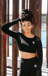 Black Vibe Tribe Signature Fitness Top (Black)