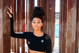 Black Vibe Tribe Signature Fitness Top (Black)