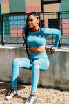 Black Vibe Tribe Signature Fitness Bottoms (Blue)