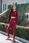 Black Vibe Tribe Signature Fitness Bottoms (Burgundy)