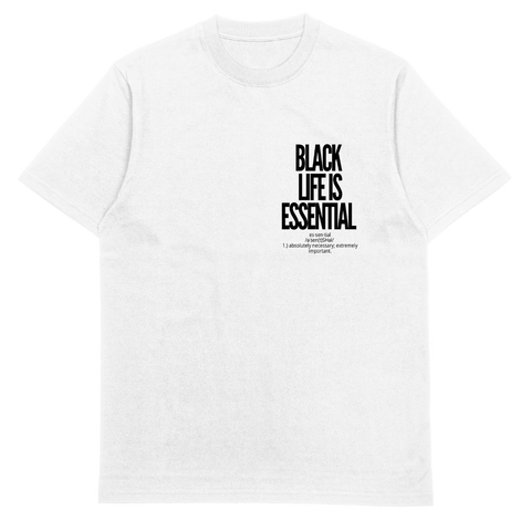 Black Life Is Essential Definition Tee (White)
